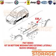 Fiat Sedici Kit 30 Bottone Modanature Esterne Laterali Nuovo Originale 71742342